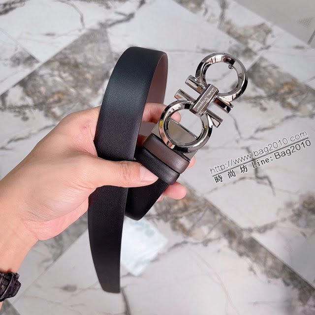 菲拉格慕男士皮帶 Ferragamo雙面牛皮腰帶  jjp2078